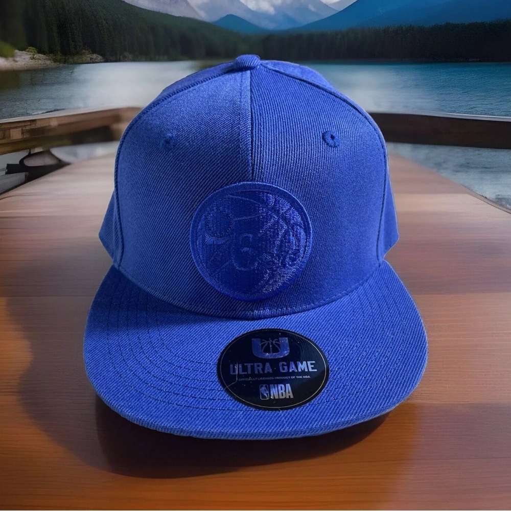 Philadelphia 76ers Men’s Snap Back Adjustable Hat All Blue Ultra Brand New